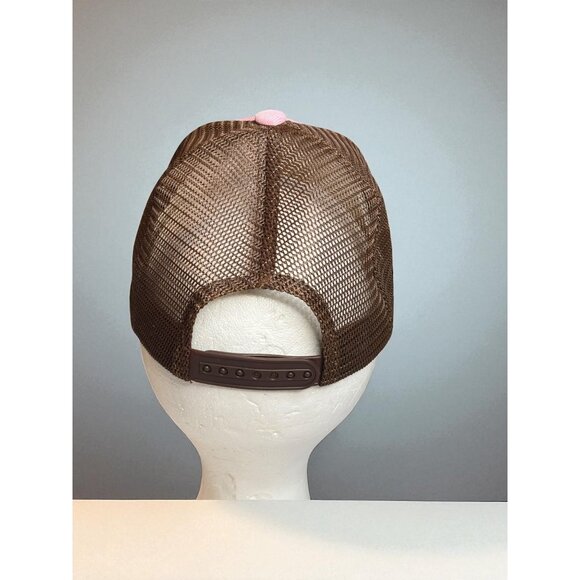 Fort Worth Stockyards Pink and Brown Snapback Trucker Hat New Mesh OSFM - Picture 4 of 8